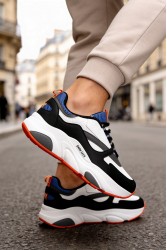 Mens Sneakers - White Blue - 1838
