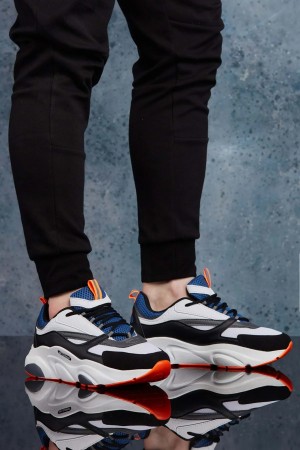 Mens Sneakers - White Blue - DS.MJ1838