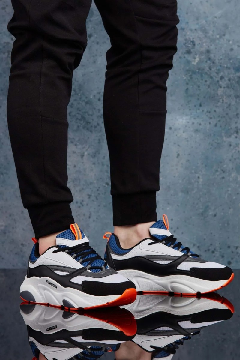 Mens Sneakers - White Blue - DS.MJ1838