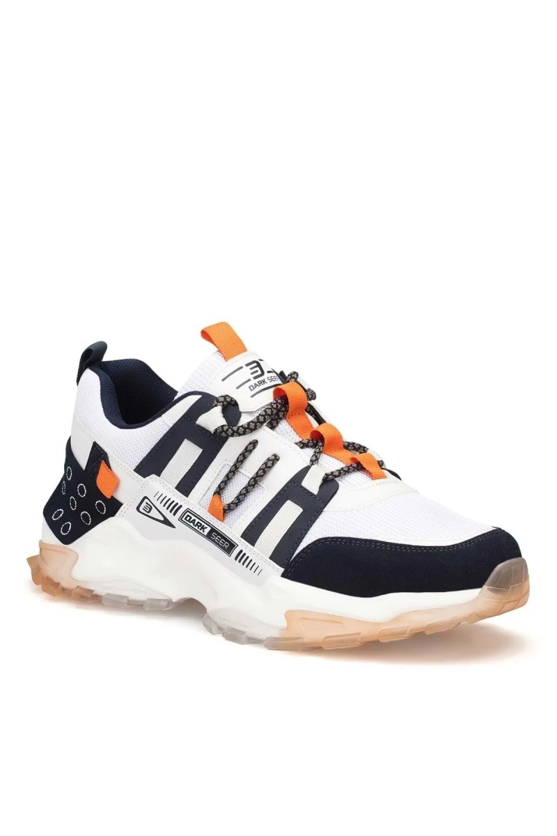 Mens Sneakers - White Orange - Albers