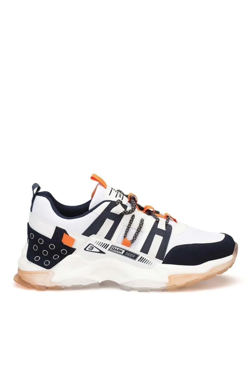 Mens Sneakers - White Orange - Albers