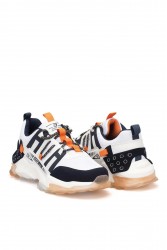 Mens Sneakers - White Orange - Albers