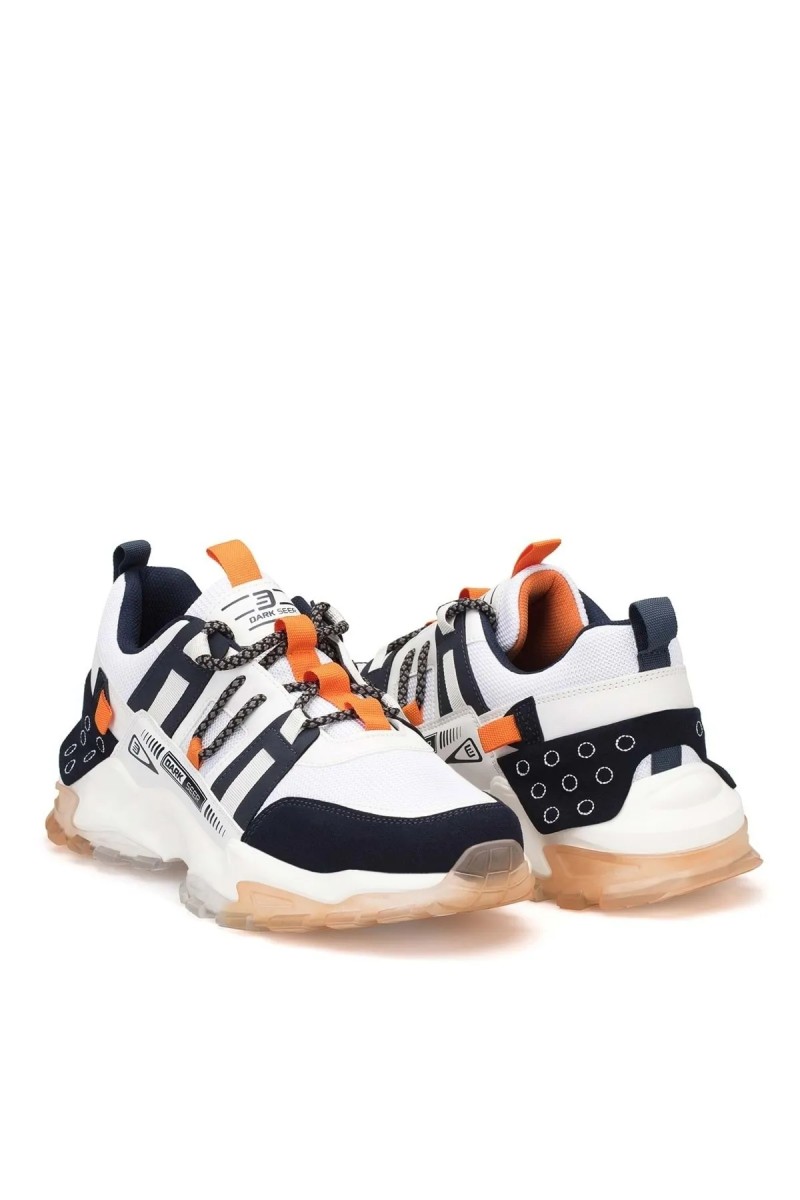 Mens Sneakers - White Orange - Albers