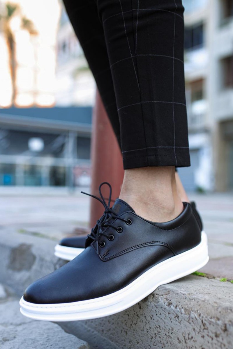 Mens Sneakers - Black White - 001
