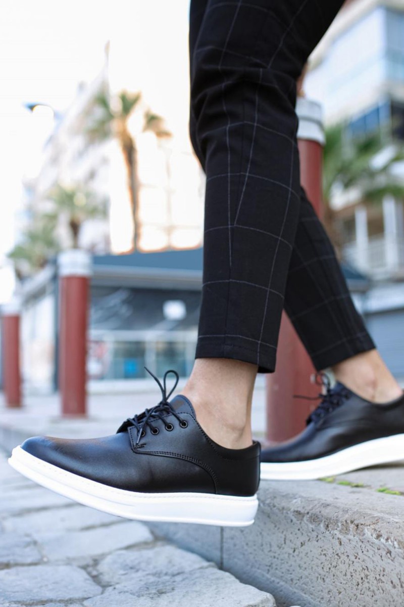 Mens Sneakers - Black White - 001