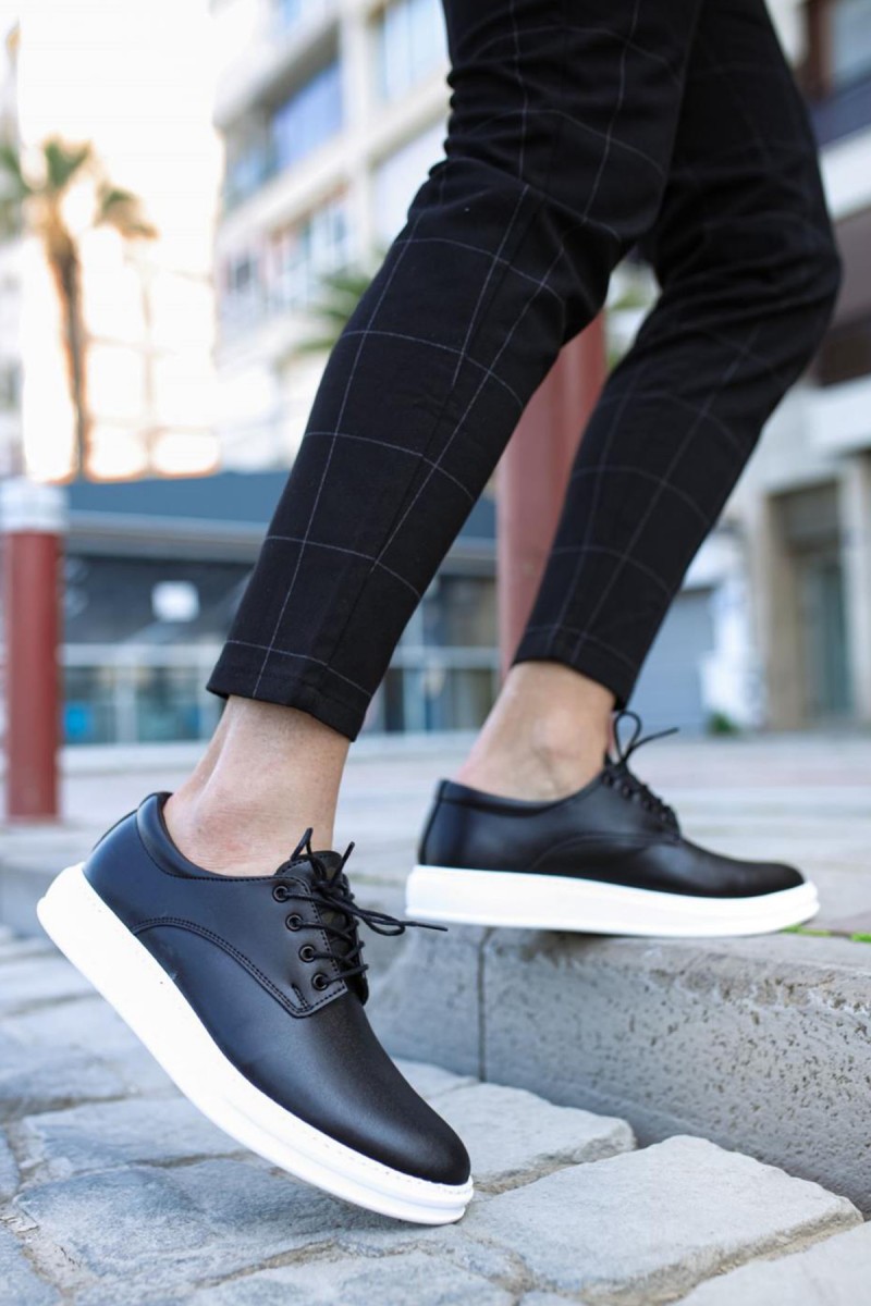 Mens Sneakers - Black White - 001