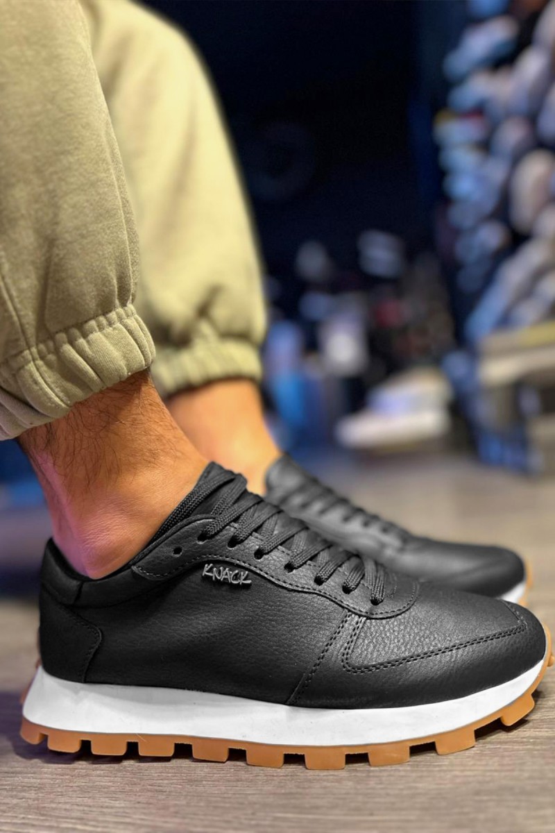 Mens Sneakers - Black White - 002
