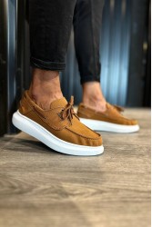 Mens Sneakers - Tan Suede  - 009