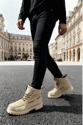 Mens Boots - Stone - 020 Mens Boots - Stone - 020