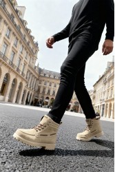 Mens Boots - Stone - 020 Mens Boots - Stone - 020