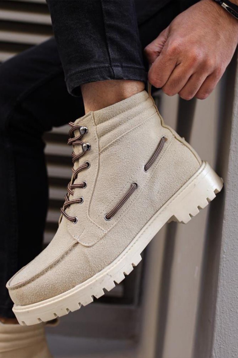 Mens Boots - Stone - 020 Mens Boots - Stone - 020