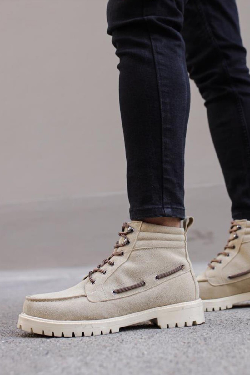 Mens Boots - Stone - 020 Mens Boots - Stone - 020