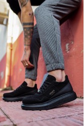 Mens Sneakers - Black Suede - 040