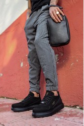 Mens Sneakers - Black Suede - 040