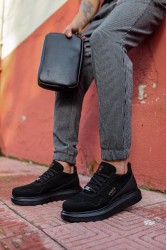 Mens Sneakers - Black Suede - 040