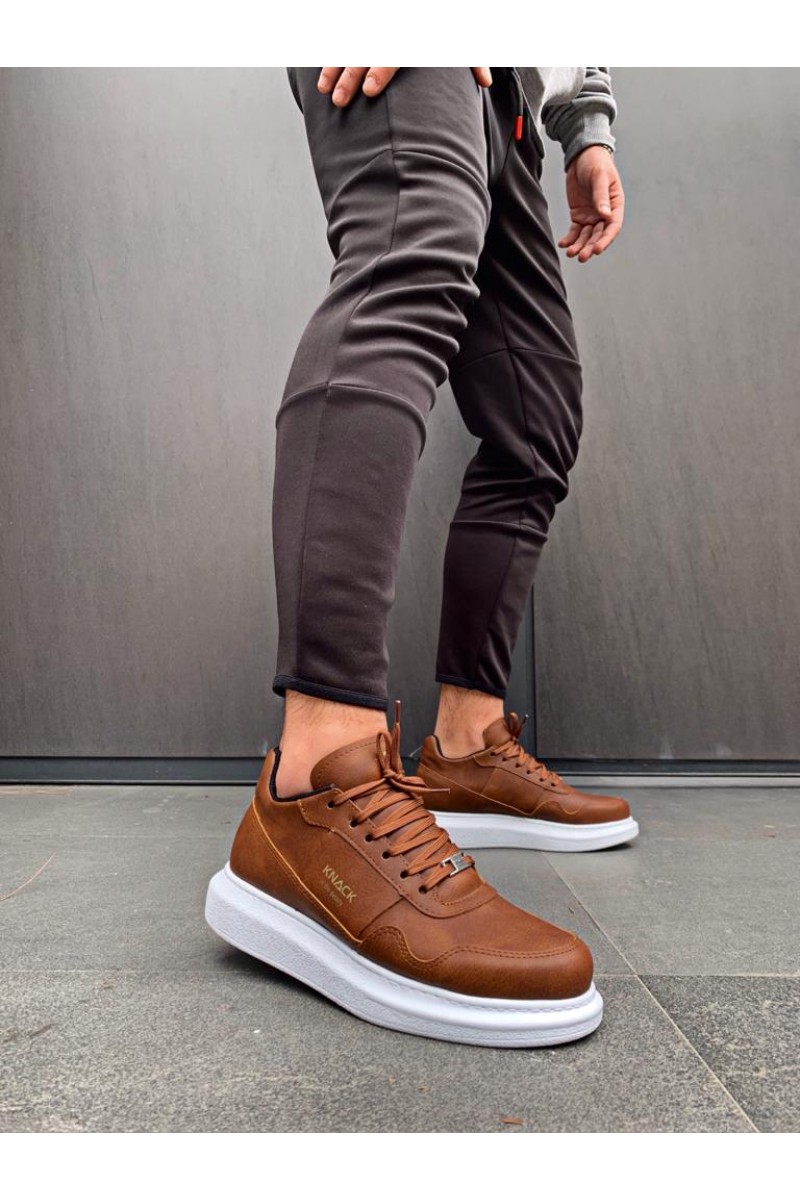 Mens Sneakers - Tan White - 040