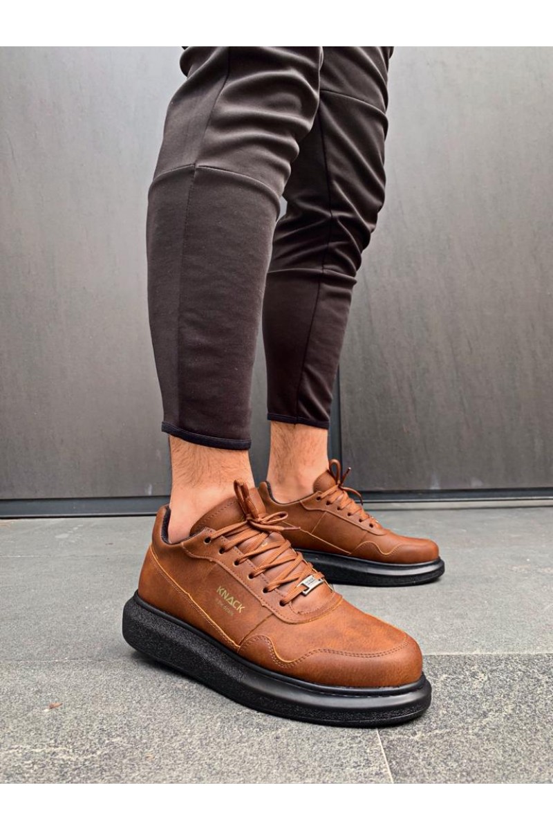 Mens Sneakers - Tan Black - 040