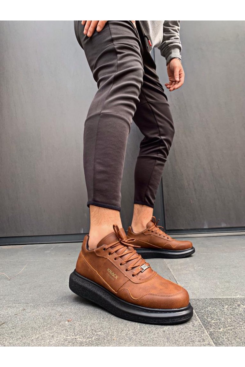 Mens Sneakers - Tan Black - 040