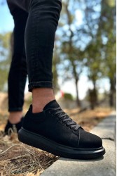 Mens Sneakers - Black Suede - 044
