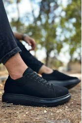 Mens Sneakers - Black Suede - 044