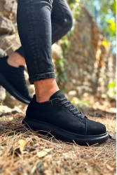 Mens Sneakers - Black Suede - 044