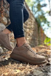 Mens Sneakers - Camel Suede - 044