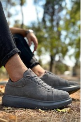 Mens Sneakers - Gray Suede - 044