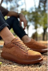 Mens Sneakers - Tan Suede - 044