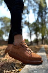 Mens Sneakers - Tan Suede - 044