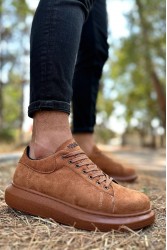 Mens Sneakers - Tan Suede - 044