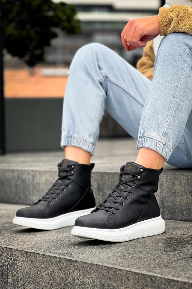 Men’s Boots - Black White - Sandor