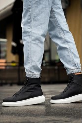 Men’s Boots - Black White - Sandor