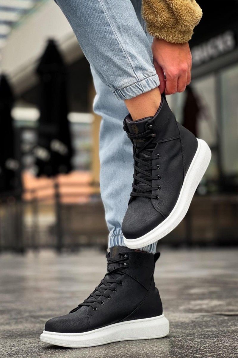 Men’s Boots - Black White - Sandor
