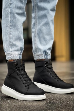 Men’s Boots - Black White - Sandor
