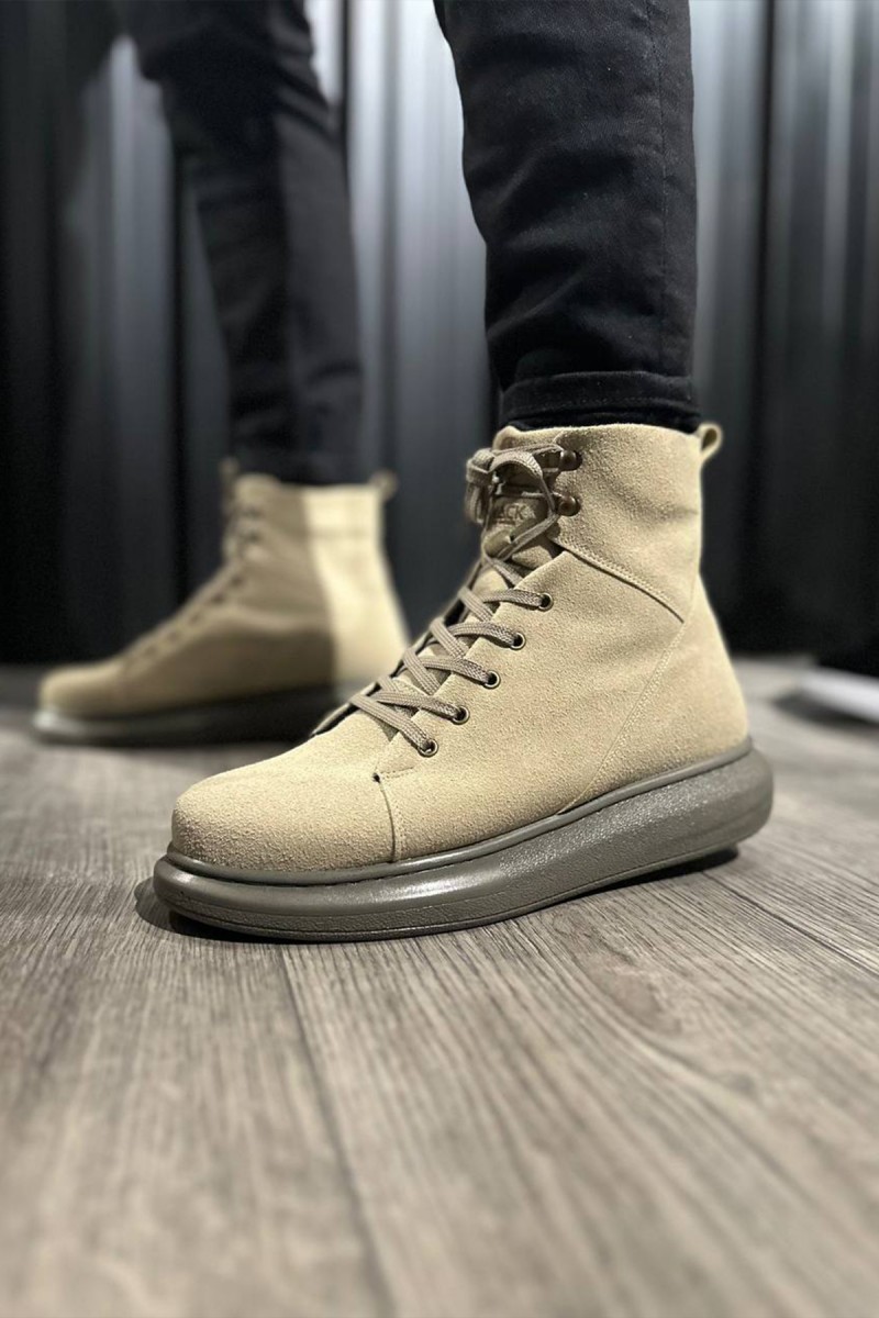 Men’s Boots - Beige Suede - Sandor