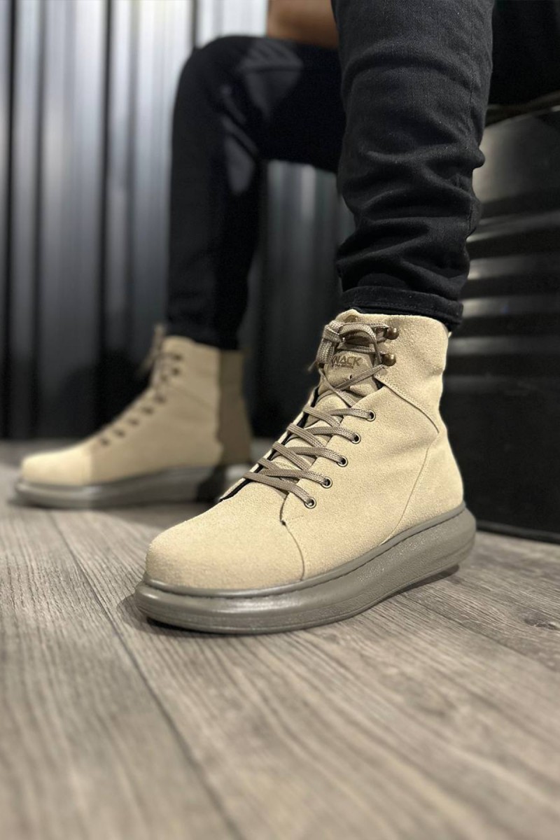 Men’s Boots - Beige Suede - Sandor