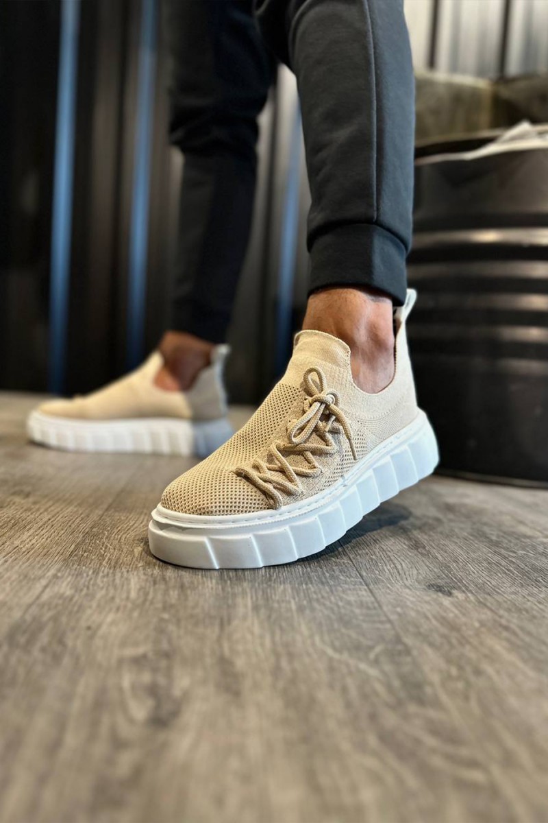 Mens Sneakers - Beige - 1025