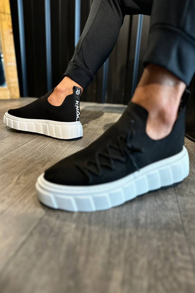 Mens Sneakers - Black White - 1025
