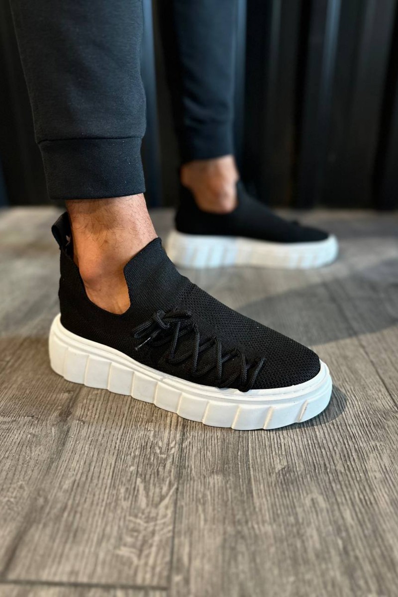 Mens Sneakers - Black White - 1025