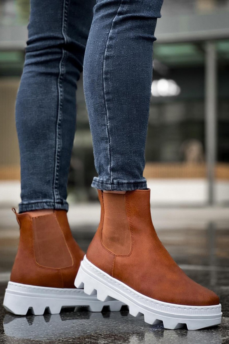 Mens Boots - Tan - 113