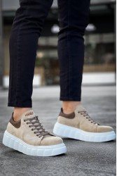 Mens Sneakers - Beige Suede - 144