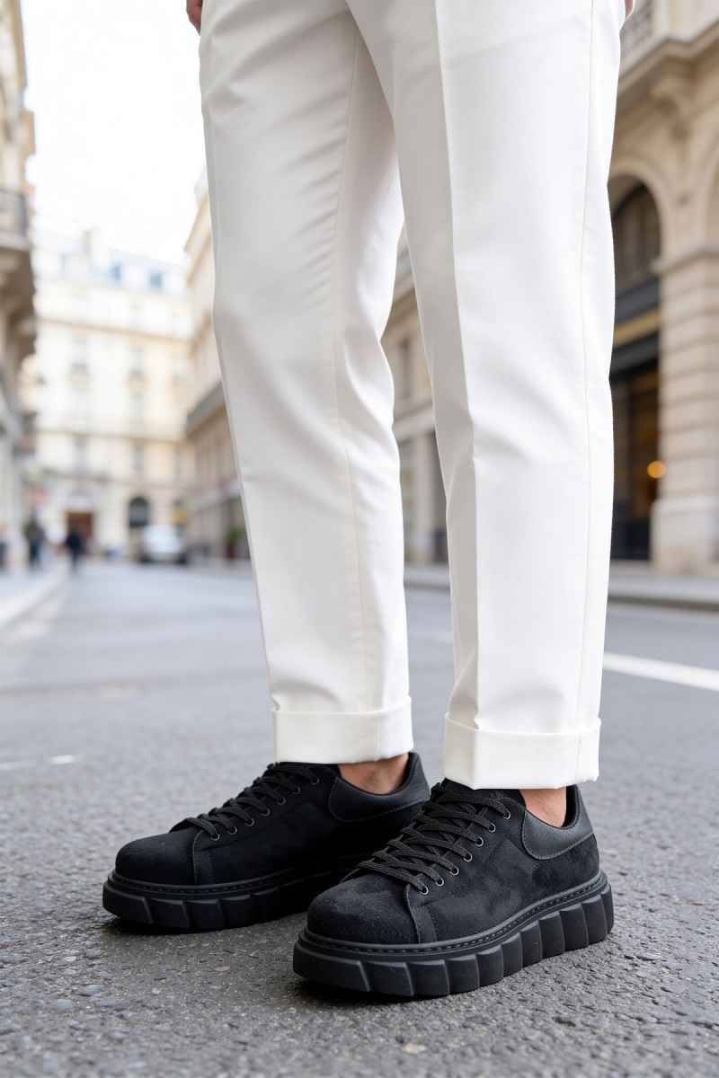 Mens Sneakers - Black Suede - 144
