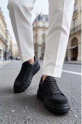 Mens Sneakers - Black Suede - 144