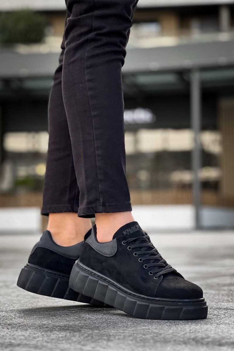 Mens Sneakers - Black Suede - 144