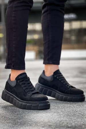 Mens Sneakers - Black Suede - 144