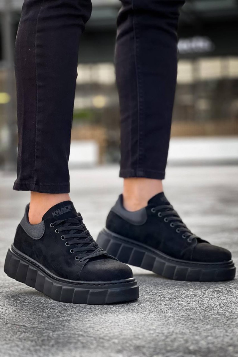 Mens Sneakers - Black Suede - 144