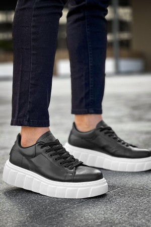 Mens Sneakers - Black White - 144