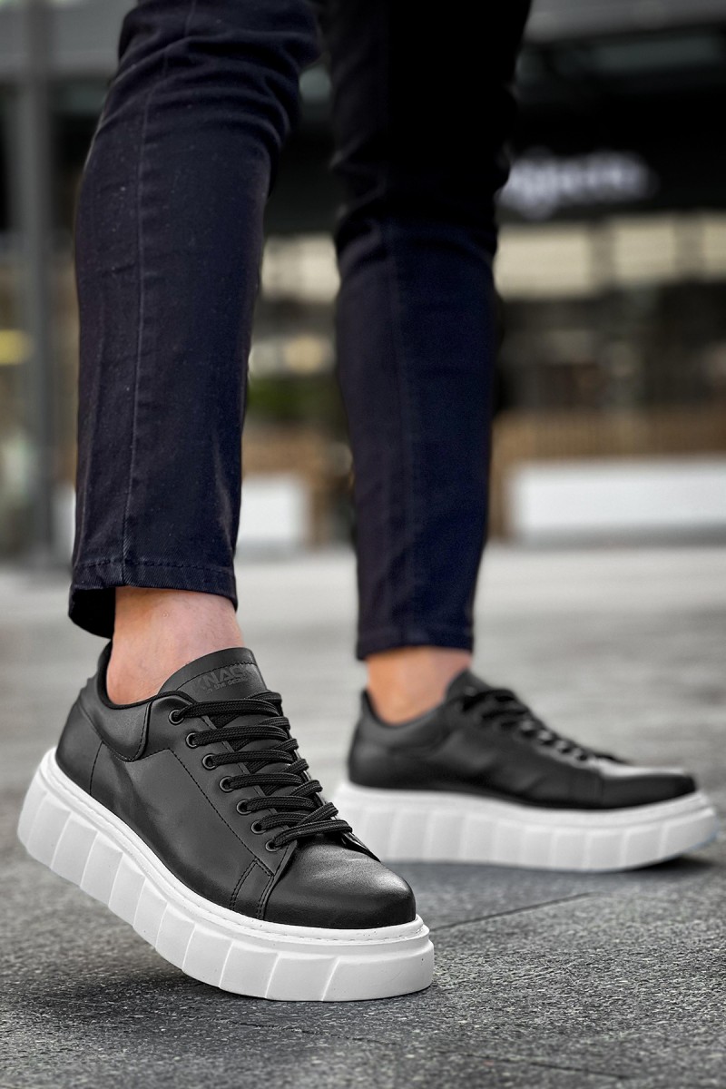 Mens Sneakers - Black White - 144