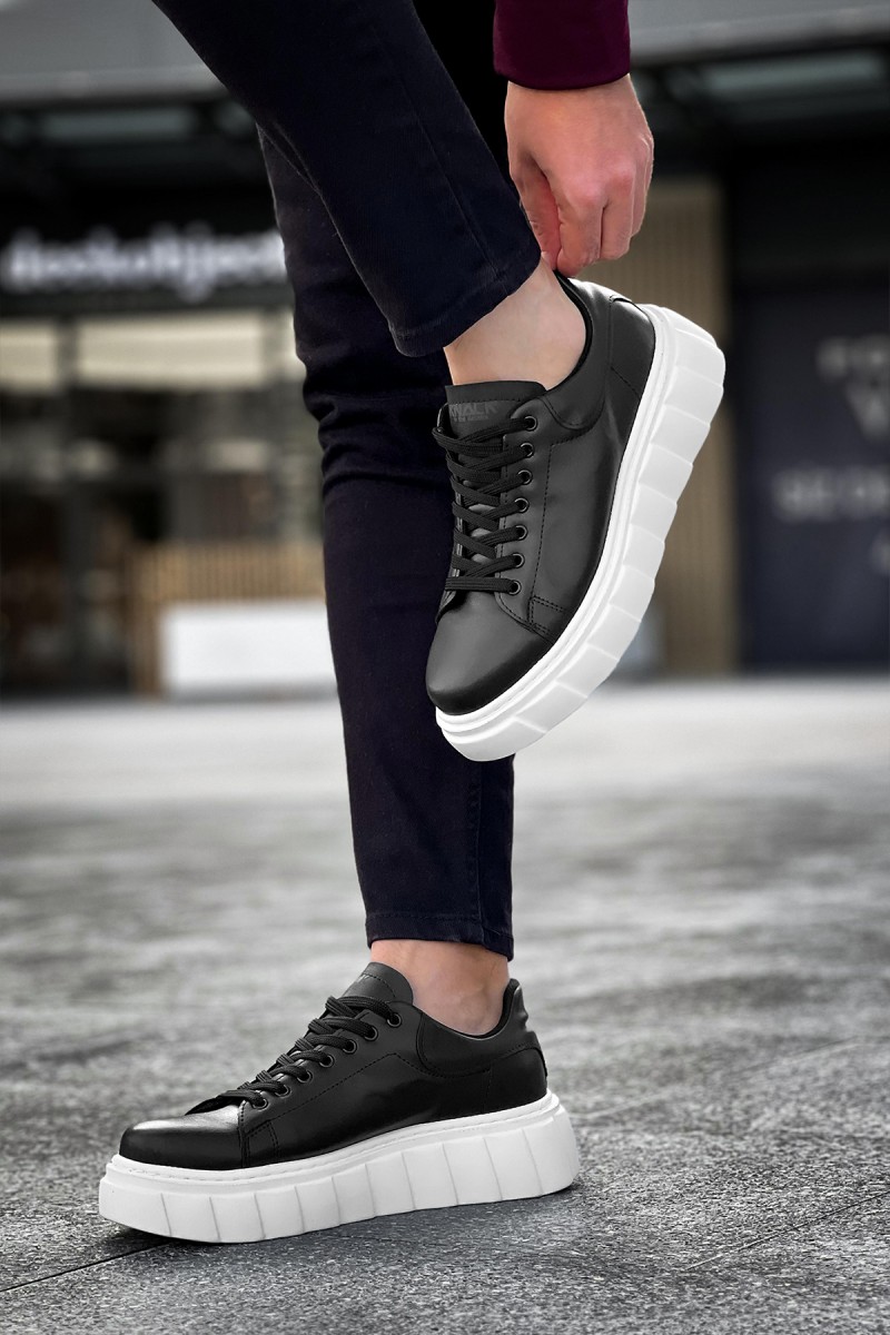 Mens Sneakers - Black White - 144