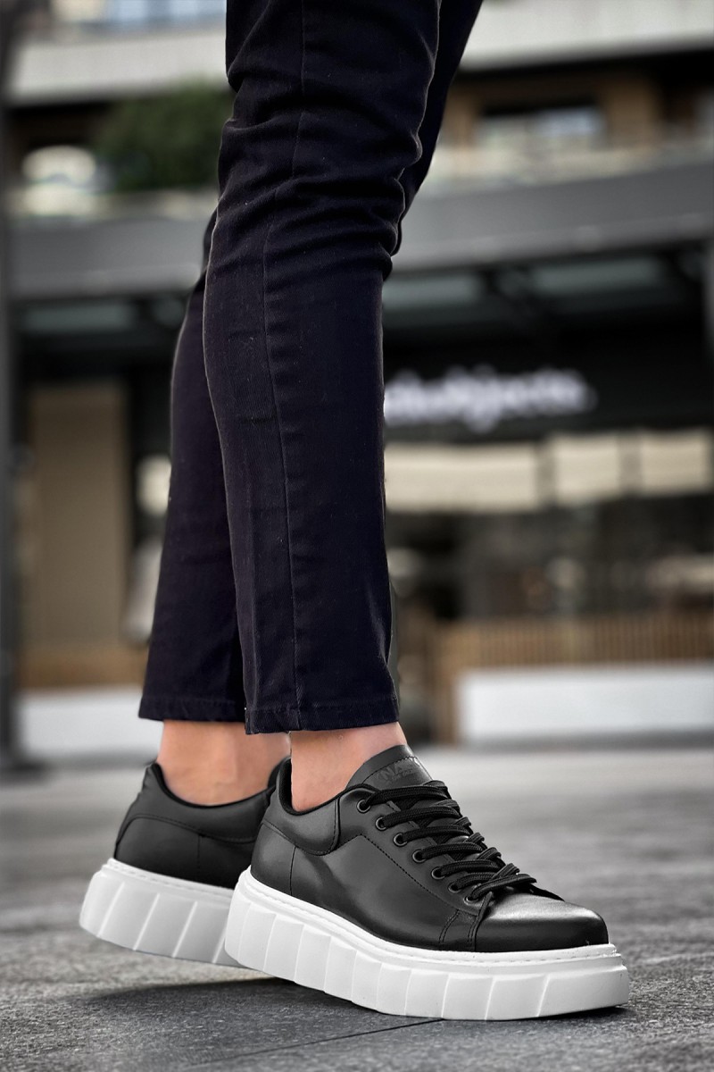 Mens Sneakers - Black White - 144